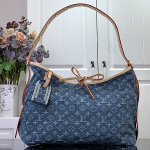 最高級ルイヴィトンスーパーコピー ルイヴィトンバッグコピー 新作 LV リミックス キャリーオール NM MM ブルーデニム M46855 モノグラム・デニム ゴールド金具