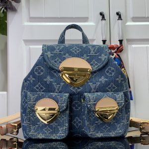 最高級ルイヴィトンスーパーコピー ルイヴィトンバッグコピー 新作 LV リミックス ヴェニス ブルーデニム M46836 モノグラム･デニム ゴールド金具