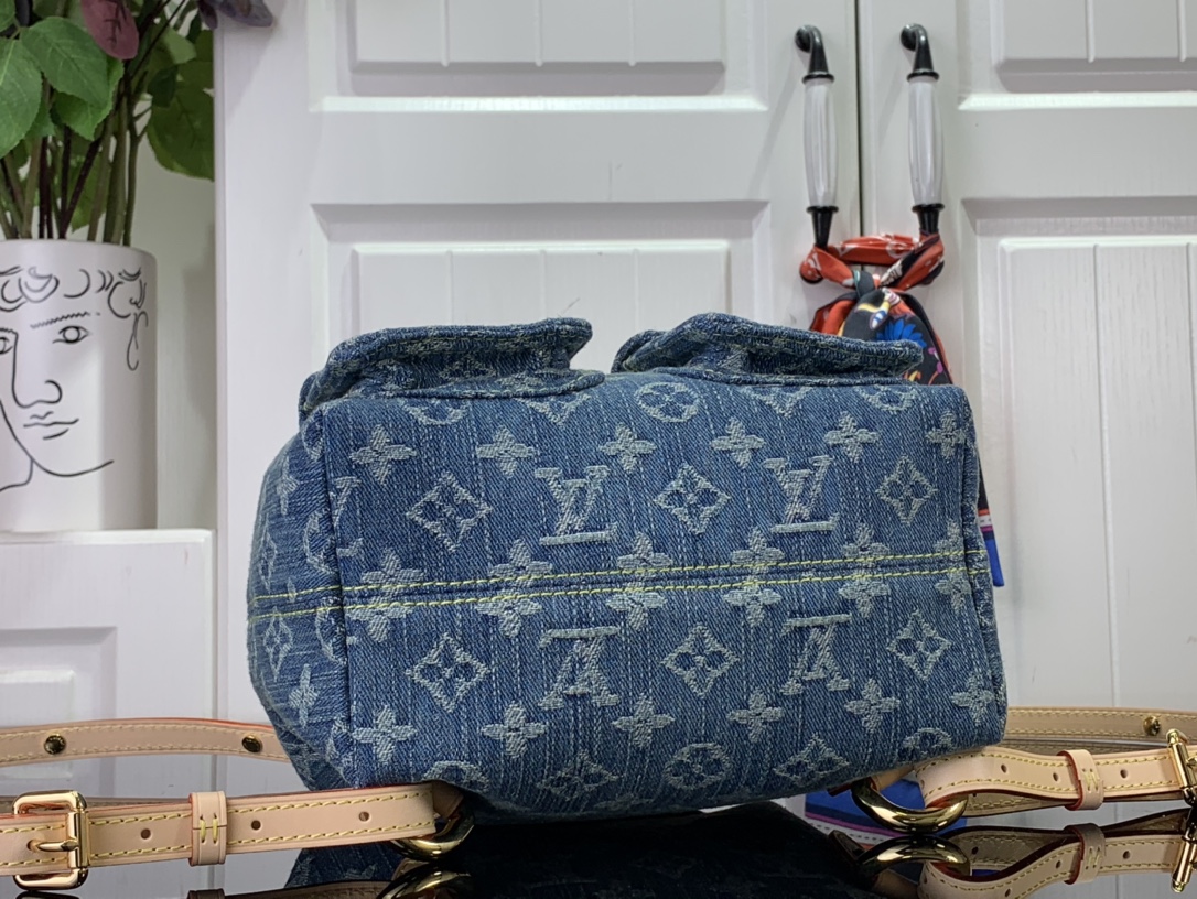 最高級ルイヴィトンスーパーコピー ルイヴィトンバッグコピー 新作 LV リミックス ヴェニス ブルーデニム M46836 モノグラム・デニム ゴールド金具 - 画像 (7)