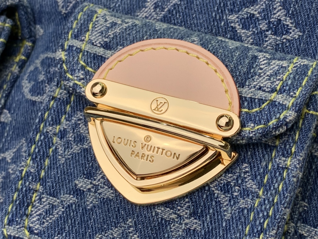 最高級ルイヴィトンスーパーコピー ルイヴィトンバッグコピー 新作 LV リミックス ヴェニス ブルーデニム M46836 モノグラム・デニム ゴールド金具 - 画像 (5)