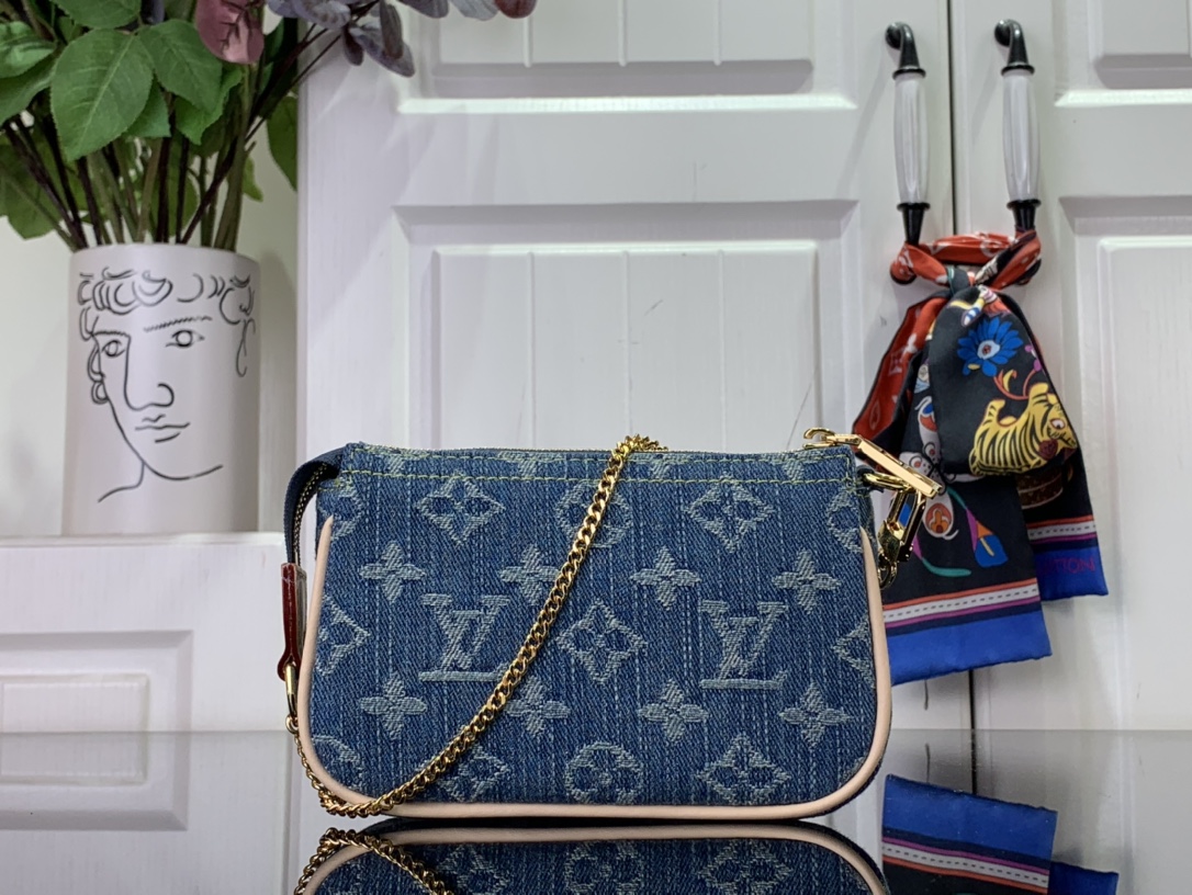 最高級ルイヴィトンスーパーコピー ルイヴィトンカードキーケースコピー 新作 LV リミックス カードキーケース ポシェット・クレ ブルーデニム M82960 モノグラム・デニム ゴールド金具 - 画像 (8)