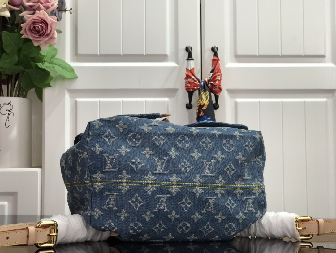 最高級ルイヴィトンスーパーコピー ルイヴィトンバッグコピー 新作 LV リミックス ヴェニス ブルーデニム M44460 モノグラム・デニム ゴールド金具 - 画像 (7)