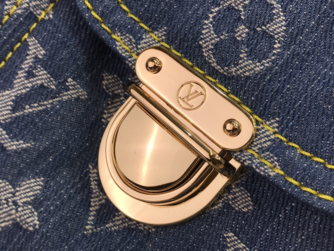 最高級ルイヴィトンスーパーコピー ルイヴィトンバッグコピー 新作 LV リミックス ヴェニス ブルーデニム M44460 モノグラム・デニム ゴールド金具 - 画像 (6)