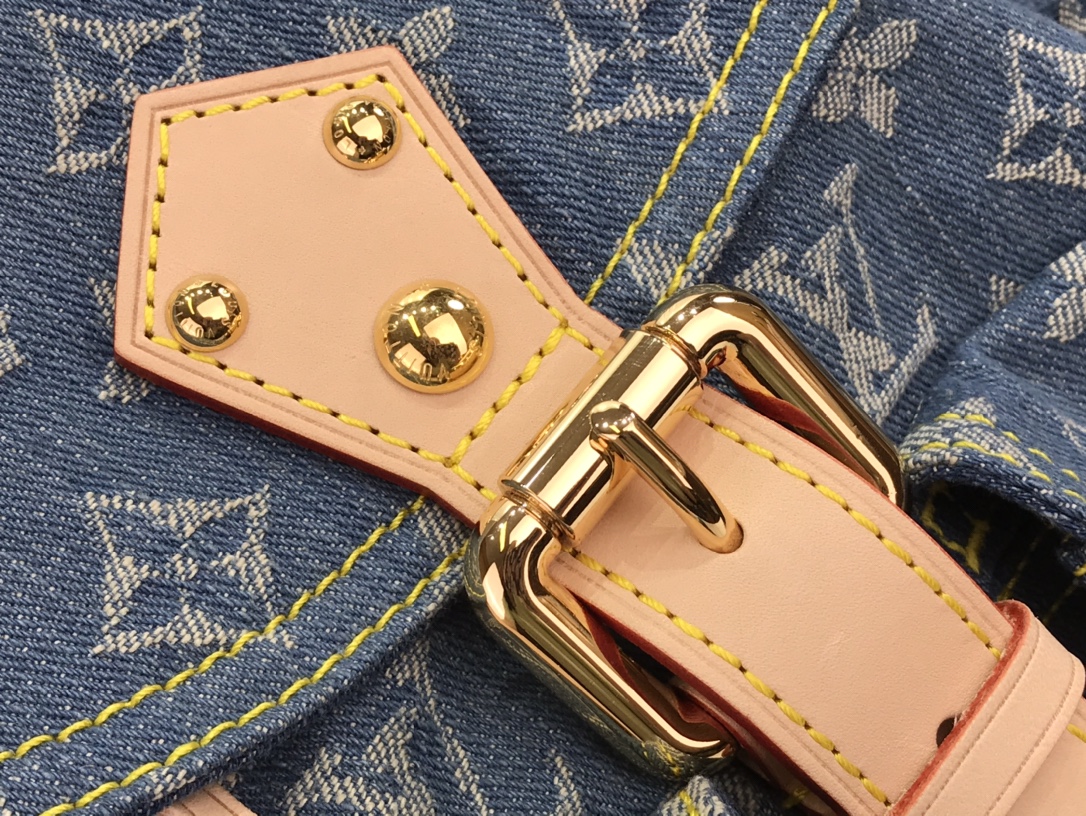 最高級ルイヴィトンスーパーコピー ルイヴィトンバッグコピー 新作 LV リミックス ヴェニス ブルーデニム M44460 モノグラム・デニム ゴールド金具 - 画像 (5)