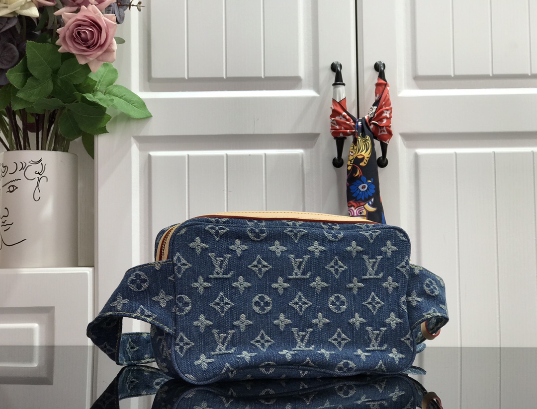 最高級ルイヴィトンスーパーコピー ルイヴィトンバッグコピー 新作 LV リミックス サンセット ブルーデニム M44466 モノグラム・デニム ゴールド金具 - 画像 (8)
