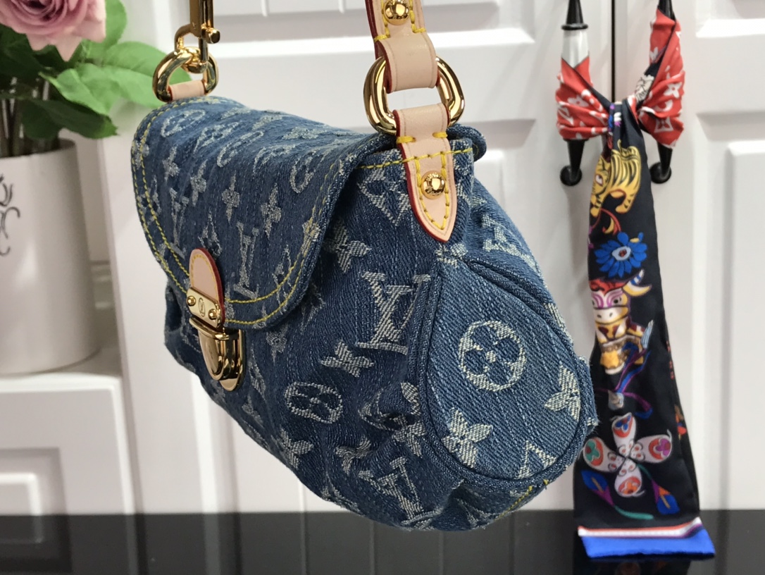 最高級ルイヴィトンスーパーコピー ルイヴィトンバッグコピー 新作 LV リミックス サンセット ブルーデニム M46829 モノグラム・デニム ゴールド金具 - 画像 (8)