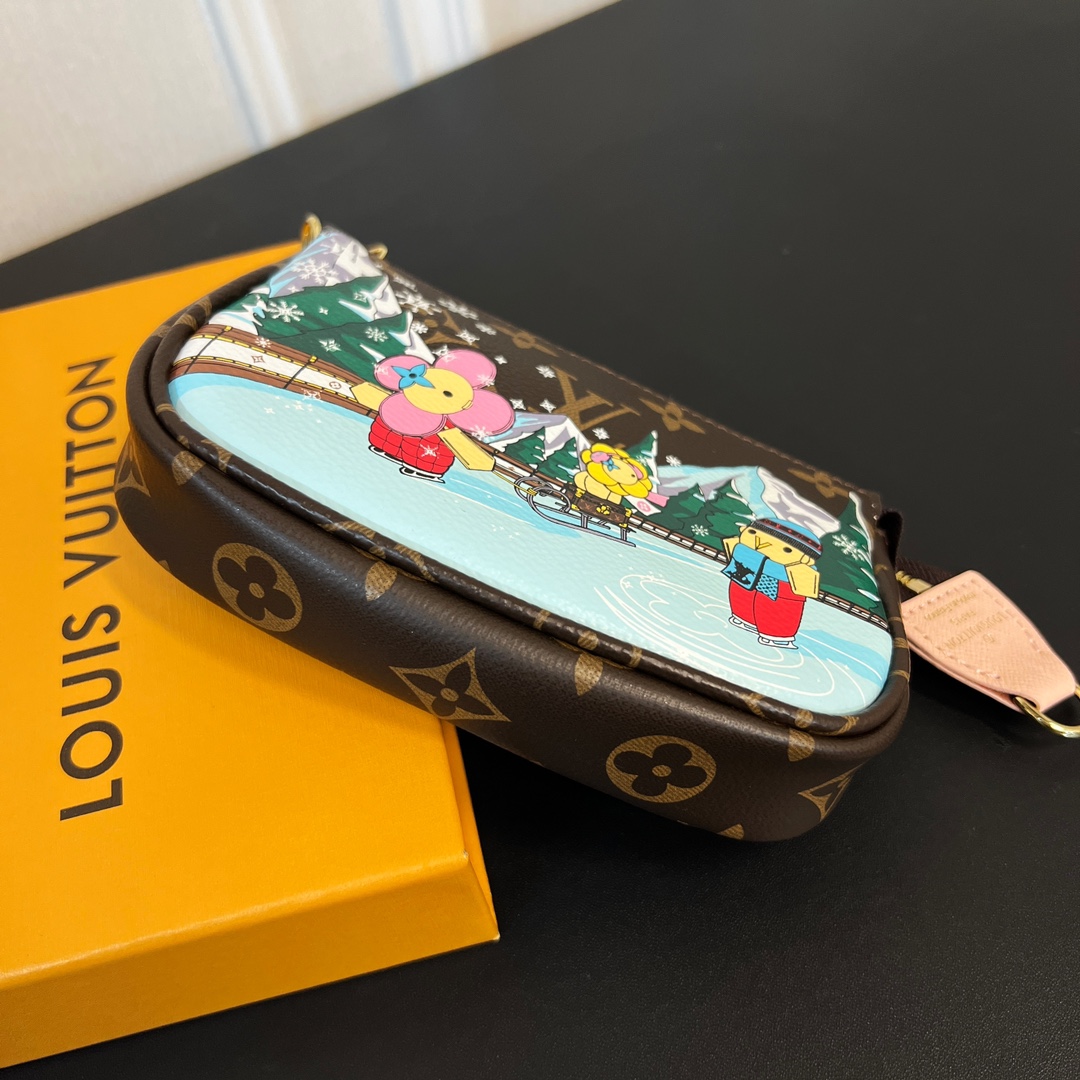 最高級ルイヴィトンスーパーコピー ルイヴィトンポシェットコピー ミニ・ポシェット・アクセソワール モノグラム ピンク M82623 モノグラム・キャンバス ゴールド金具 lv202401078 - 画像 (5)