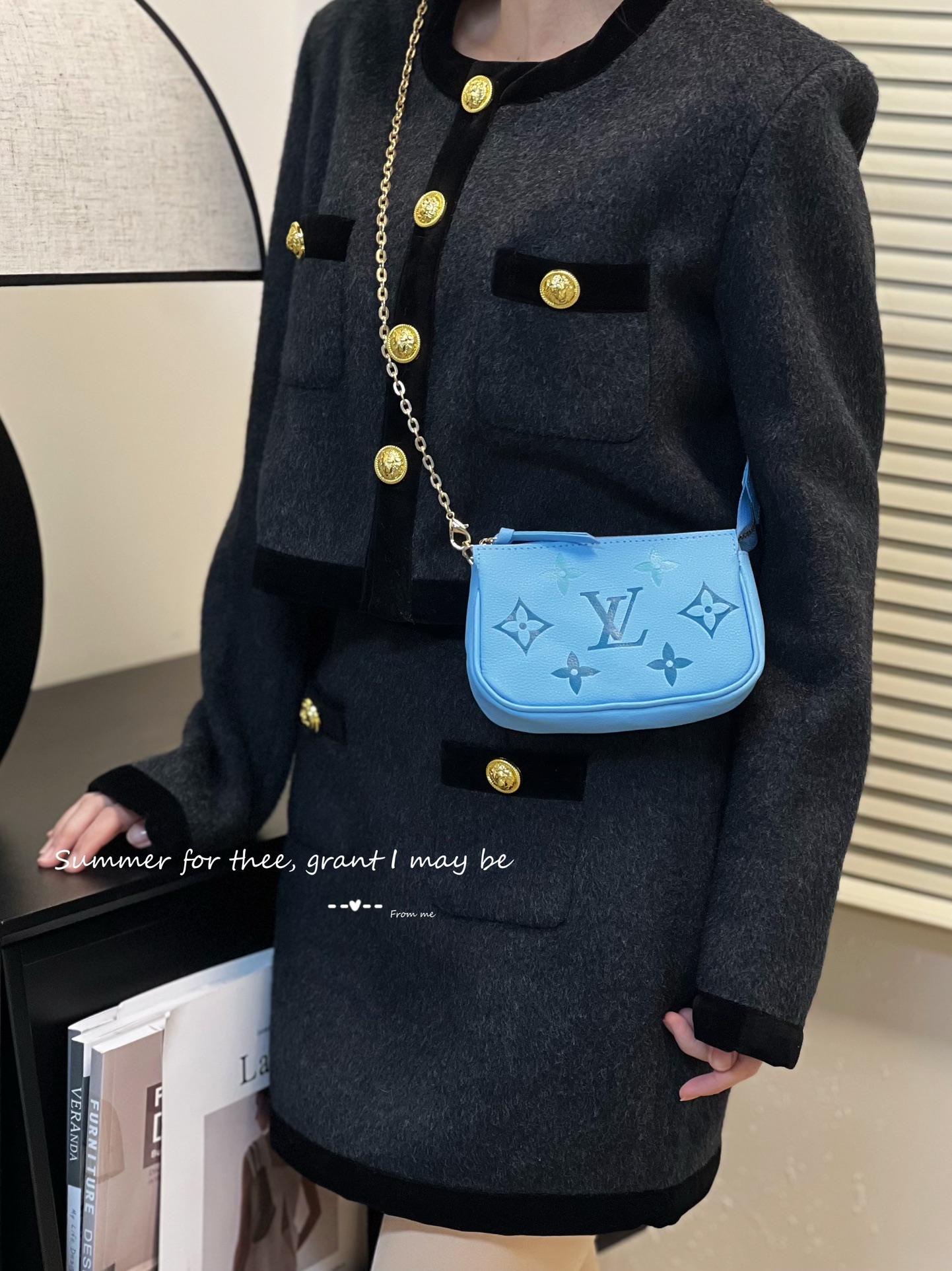 最高級ルイヴィトンスーパーコピー ルイヴィトンポシェットコピー ミニ・ポシェット・アクセソワール スカイブルー M82623 モノグラム・アンプラント ゴールド金具 lv202401088 - 画像 (7)