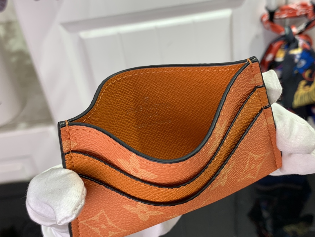 最高級ルイヴィトンスーパーコピー ルイヴィトンカードケースコピー ポルト カルト・ダブル タンジェリン M31060 モノグラム・キャンバス - 画像 (2)