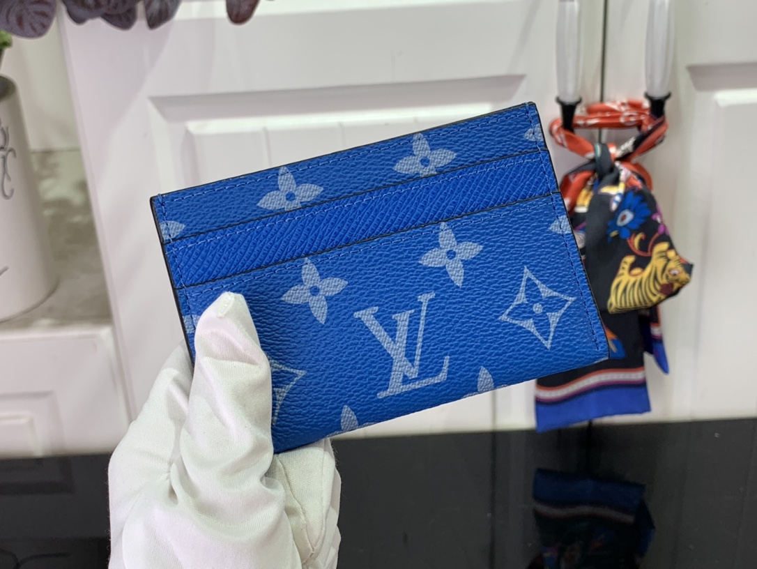 最高級ルイヴィトンスーパーコピー ルイヴィトンカードケースコピー ポルト カルト・ダブル ブルー M31051 モノグラム・キャンバス - 画像 (7)