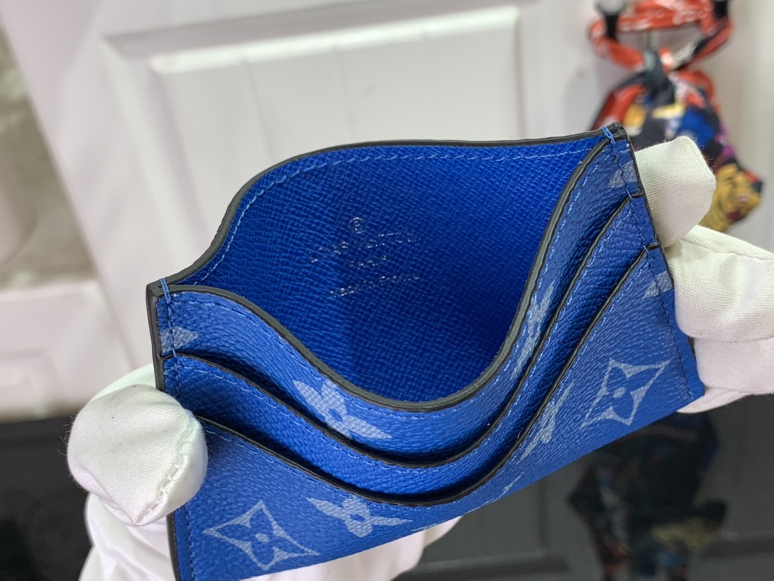 最高級ルイヴィトンスーパーコピー ルイヴィトンカードケースコピー ポルト カルト・ダブル ブルー M31051 モノグラム・キャンバス - 画像 (3)