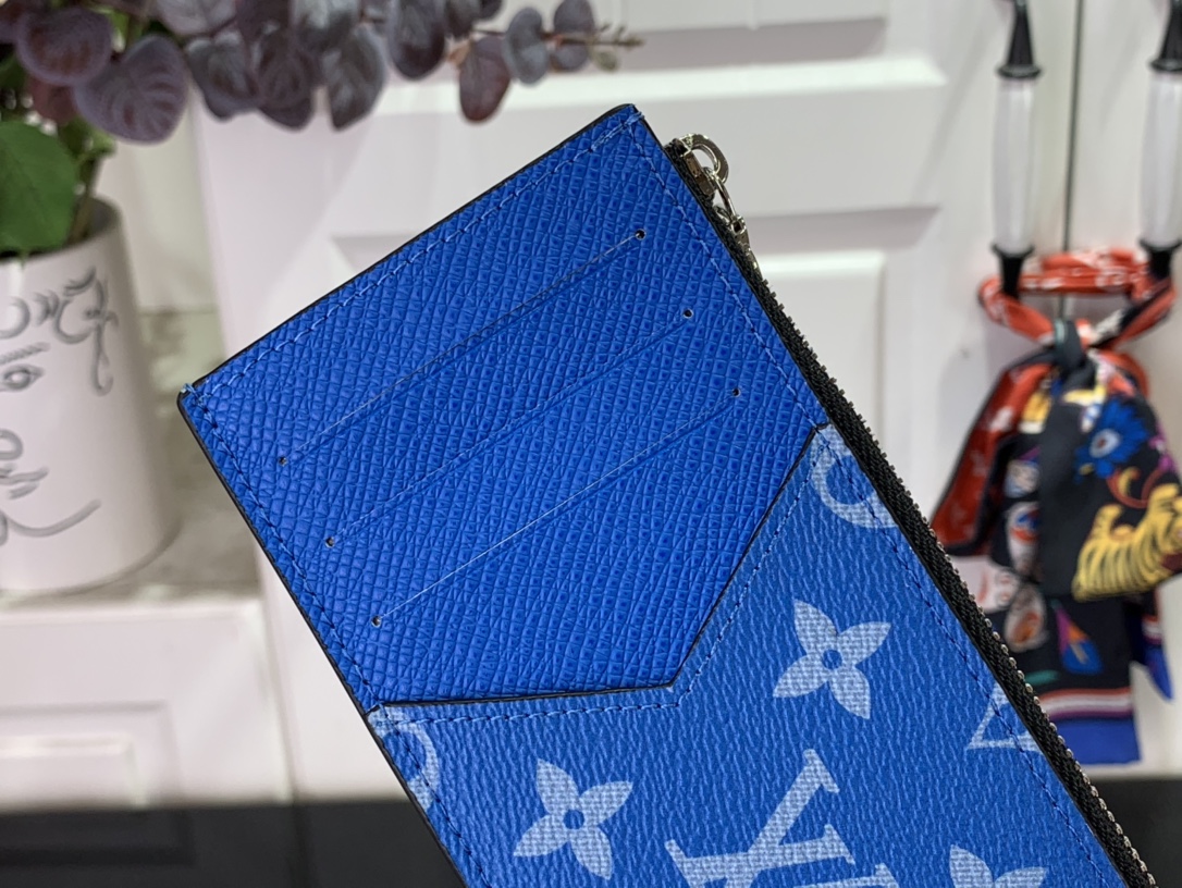 最高級ルイヴィトンスーパーコピー ルイヴィトンカードケースコピー コインカード・ホルダー ブルー M30270 モノグラム・キャンバス - 画像 (5)
