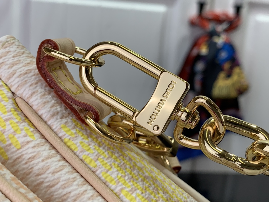 最高級ルイヴィトンスーパーコピー ルイヴィトンバッグコピー ポシェット・メティス EW ピーチ N40749 ダミエ・キャンバス ゴールド金具 - 画像 (4)