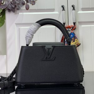 最高級ルイヴィトンスーパーコピー ルイヴィトンバッグコピー カプシーヌ EW MINI オール ブラック M23955 マット カーフレザー ブラック金具