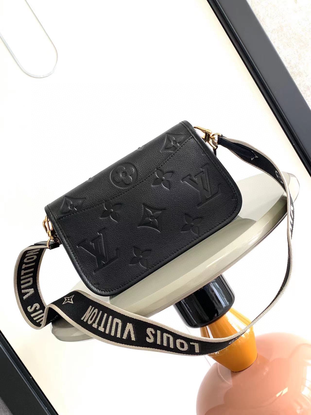 最高級ルイヴィトンスーパーコピー ルイヴィトンバッグコピー Diane ノワール M46386 モノグラム・アンプラント レザー ゴールド金具 - 画像 (8)