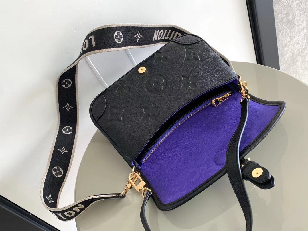最高級ルイヴィトンスーパーコピー ルイヴィトンバッグコピー Diane ノワール M46386 モノグラム・アンプラント レザー ゴールド金具 - 画像 (4)