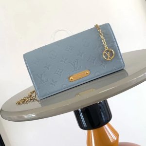 最高級ルイヴィトンスーパーコピー ルイヴィトンバッグコピー Wallet On Chain Metis ブルー M83233 モノグラム・アンプラント ゴールド金具