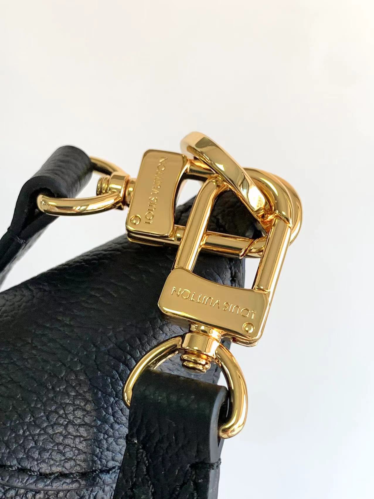 最高級ルイヴィトンスーパーコピー ルイヴィトンバッグコピー Bagatelle ブラック M46091 エンボス加工したモノグラム・アンプラント レザー ゴールド金具 - 画像 (5)