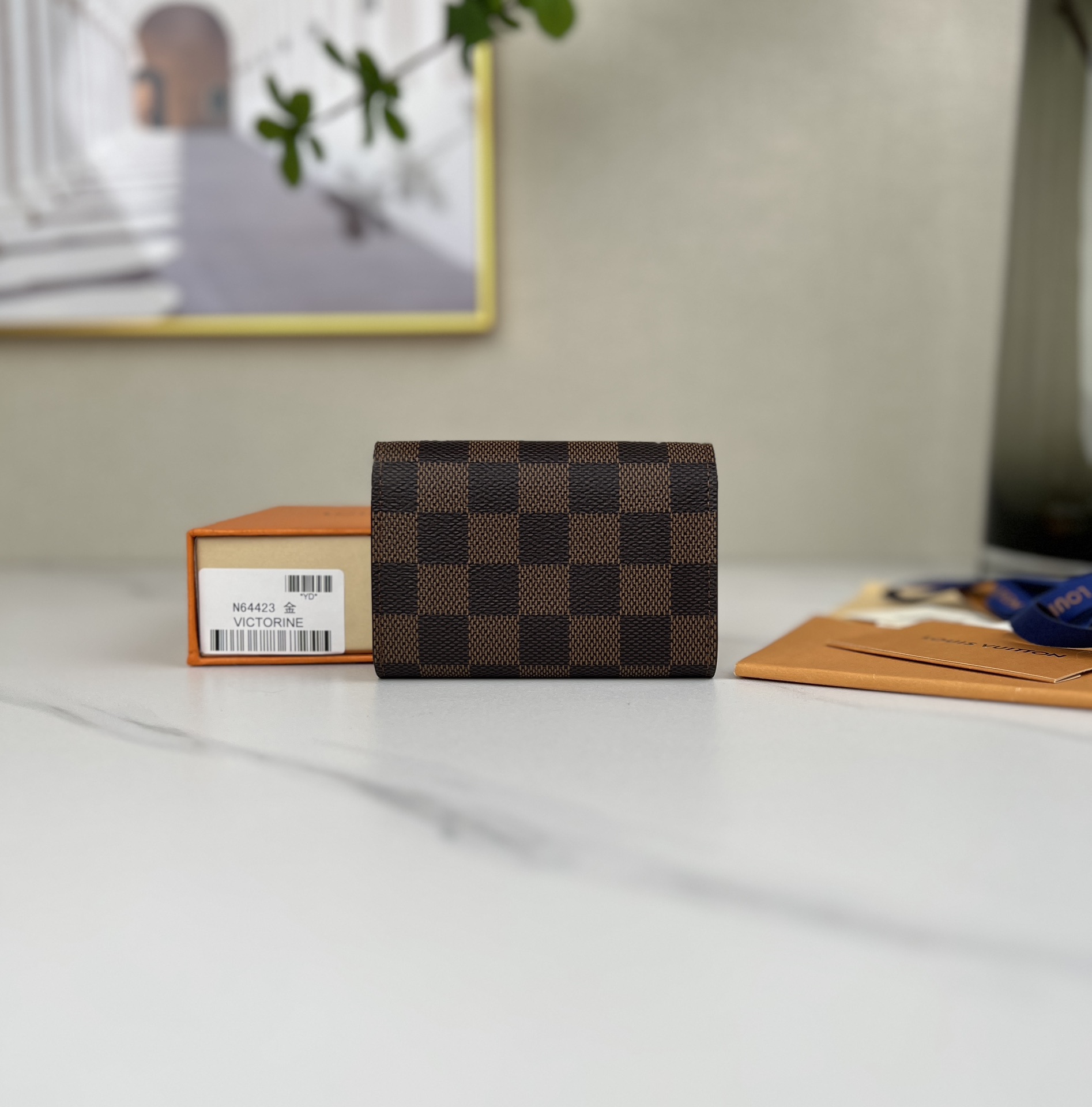 最高級ルイヴィトンスーパーコピー ルイヴィトン財布コピー ポルトモネ・ロザリ ブトンドローズ N64423 ダミエ・エベヌ キャンバス ゴールド金具 - 画像 (9)