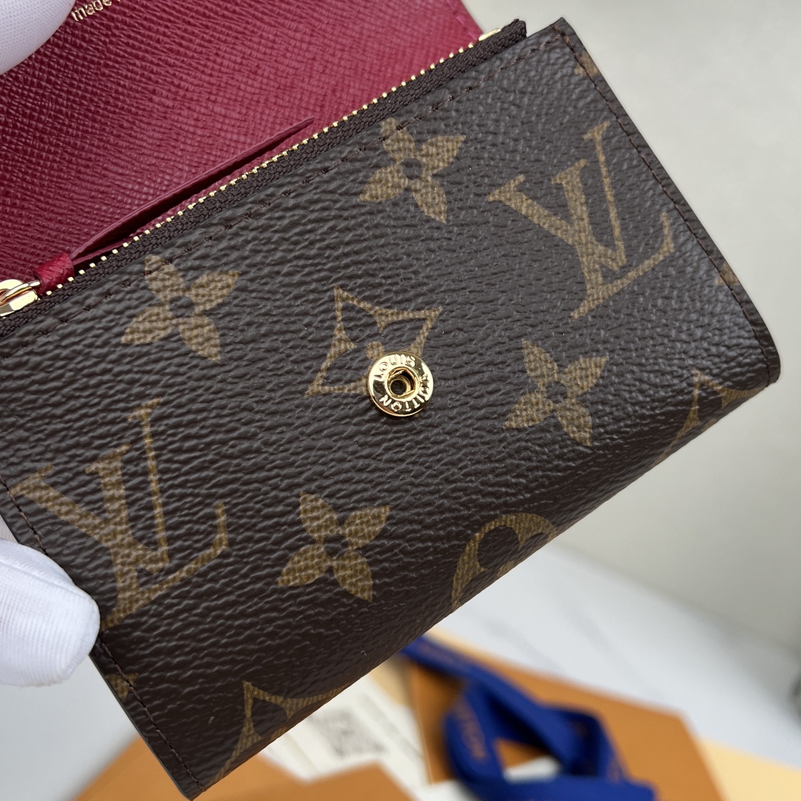 最高級ルイヴィトンスーパーコピー ルイヴィトン財布コピー ポルトモネ・ロザリ フューシャ M41939 モノグラム・キャンバス ゴールド金具 - 画像 (3)
