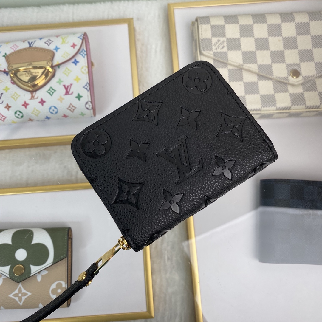 最高級ルイヴィトンスーパーコピー ルイヴィトン財布コピー ジッピー・コイン パース ブラック M60574 モノグラム・アンプラント レザー ゴールド金具 - 画像 (9)