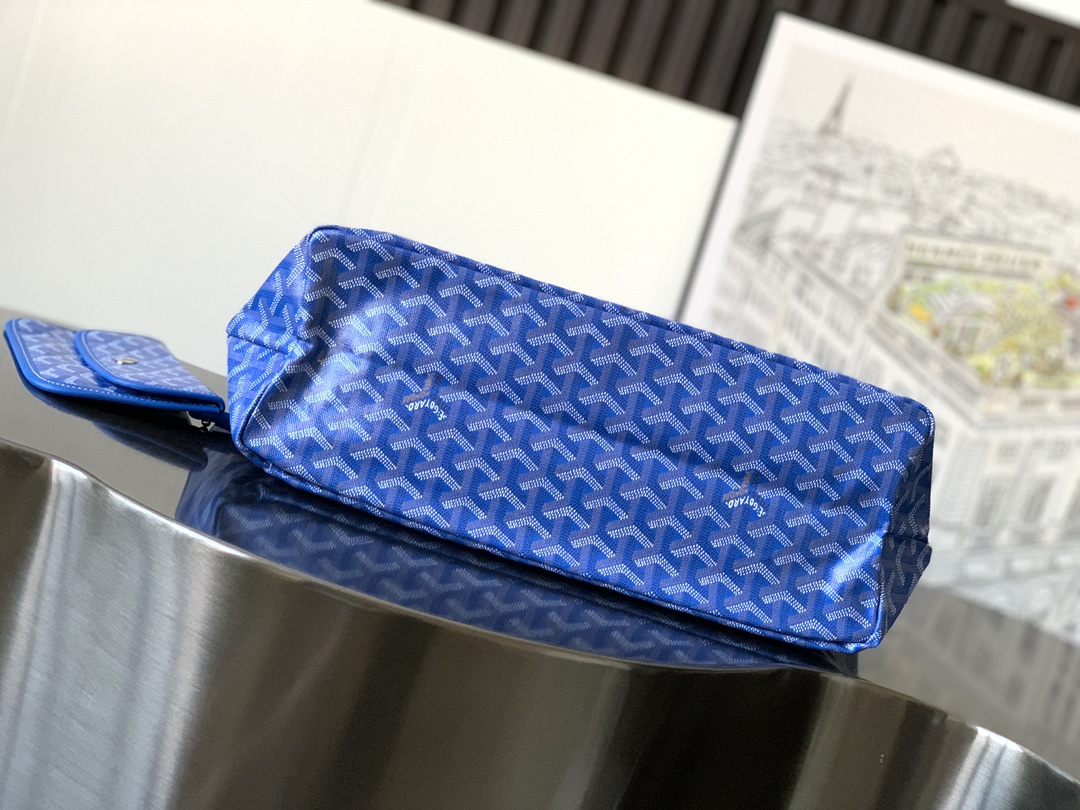 最高級ゴヤールスーパーコピー ゴヤールトートバッグコピー サン・ルイPM バッグ スカイブルー STLOUIPMLTY10CL10P レザー シルバー金具 - 画像 (7)