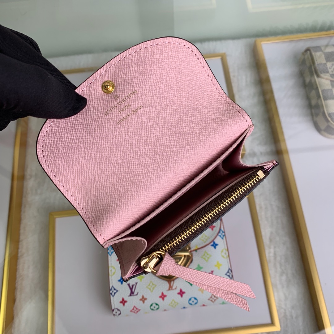 最高級ルイヴィトンスーパーコピー ルイヴィトン財布コピー ポルトモネ・ロザリ ローズ・バレリーヌ N41939 ダミエ・エベヌ キャンバス ゴールド金具 - 画像 (5)