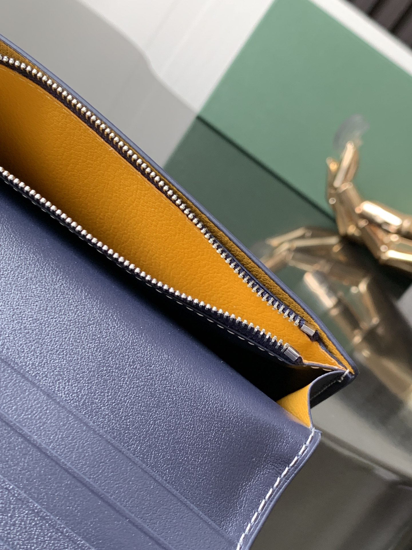 最高級ゴヤールスーパーコピー ゴヤール財布コピー リシュリュー ウォレット ネイビーブルー RICHE2PMLTY12CL12P レザー - 画像 (2)