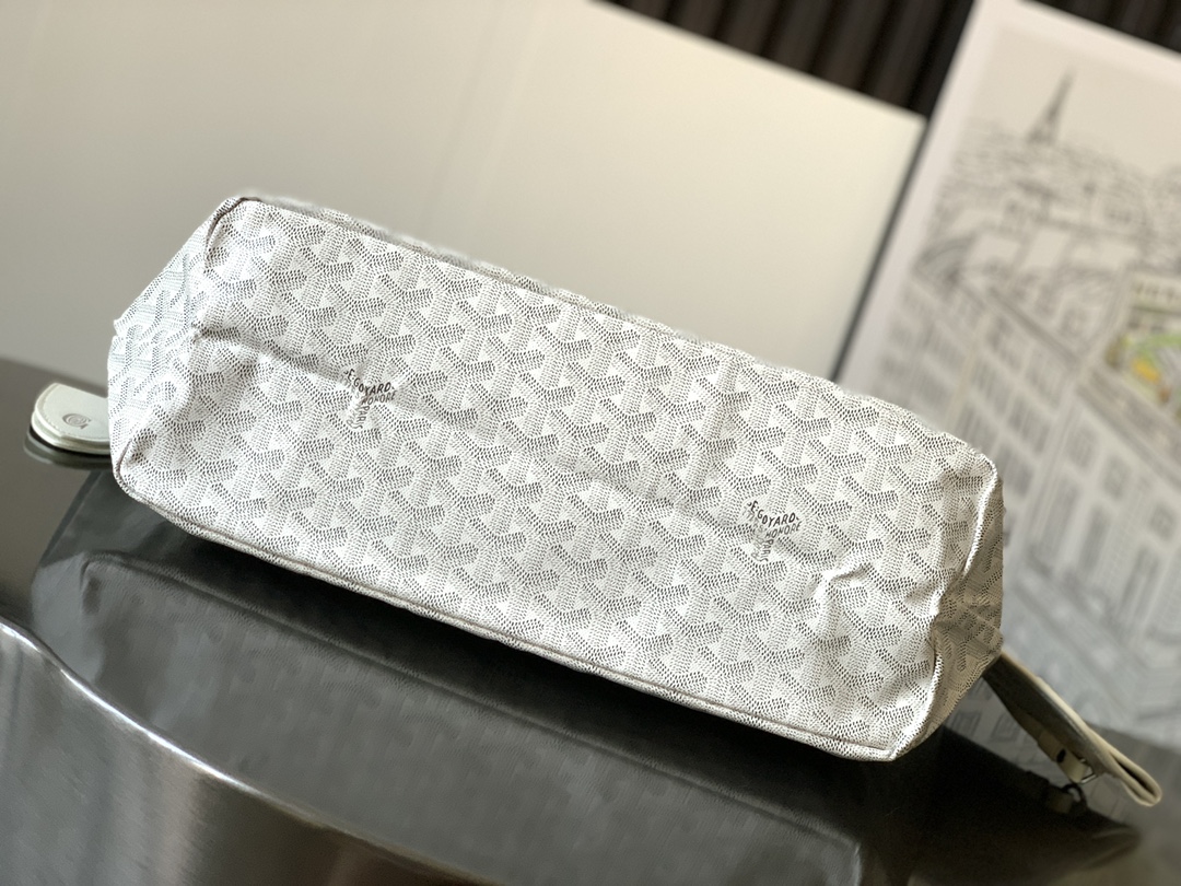 最高級ゴヤールスーパーコピー ゴヤールトートバッグコピー サン・ルイPM バッグ ホワイト STLOUIPMLTY50CL50P レザー シルバー金具 - 画像 (7)