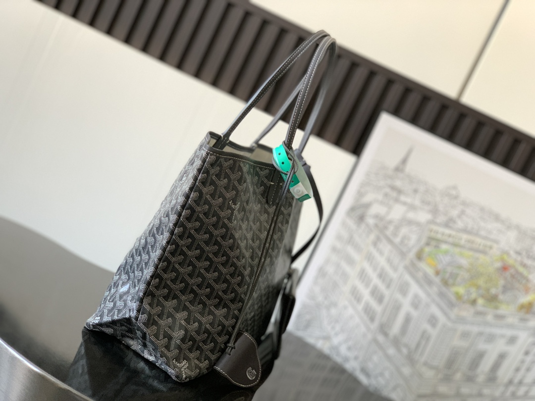 最高級ゴヤールスーパーコピー ゴヤールトートバッグコピー サン・ルイPM バッグ グレー STLOUIPMLTY51CL51P レザー シルバー金具 - 画像 (9)