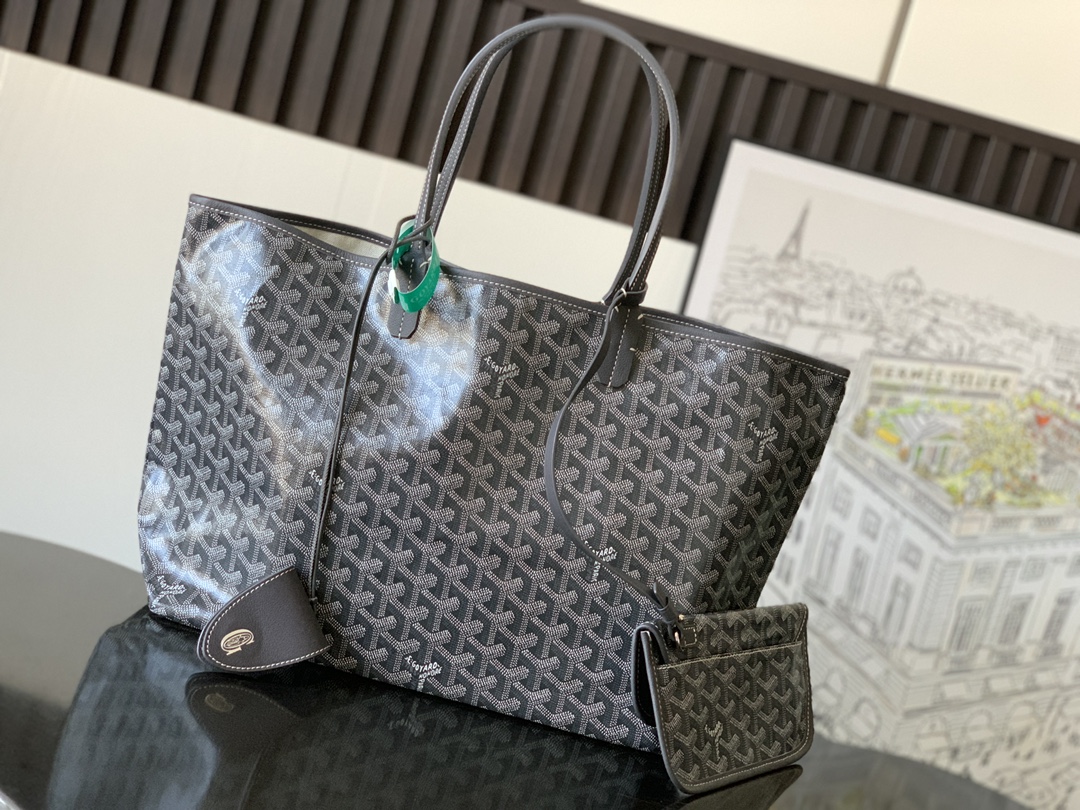 最高級ゴヤールスーパーコピー ゴヤールトートバッグコピー サン・ルイPM バッグ グレー STLOUIPMLTY51CL51P レザー シルバー金具 - 画像 (8)