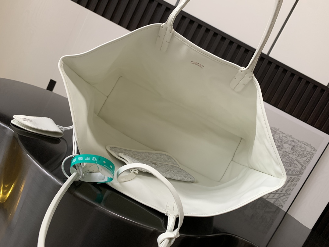 最高級ゴヤールスーパーコピー ゴヤールトートバッグコピー アルトワPM バッグ ホワイト ARTOISPMLTY50TY50P レザー シルバー金具 - 画像 (4)