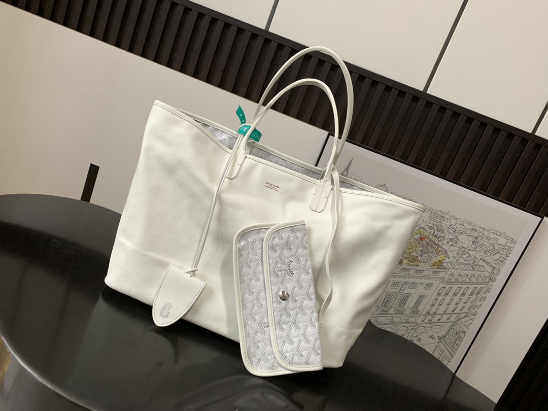 最高級ゴヤールスーパーコピー ゴヤールトートバッグコピー アルトワPM バッグ ホワイト ARTOISPMLTY50TY50P レザー シルバー金具 - 画像 (2)