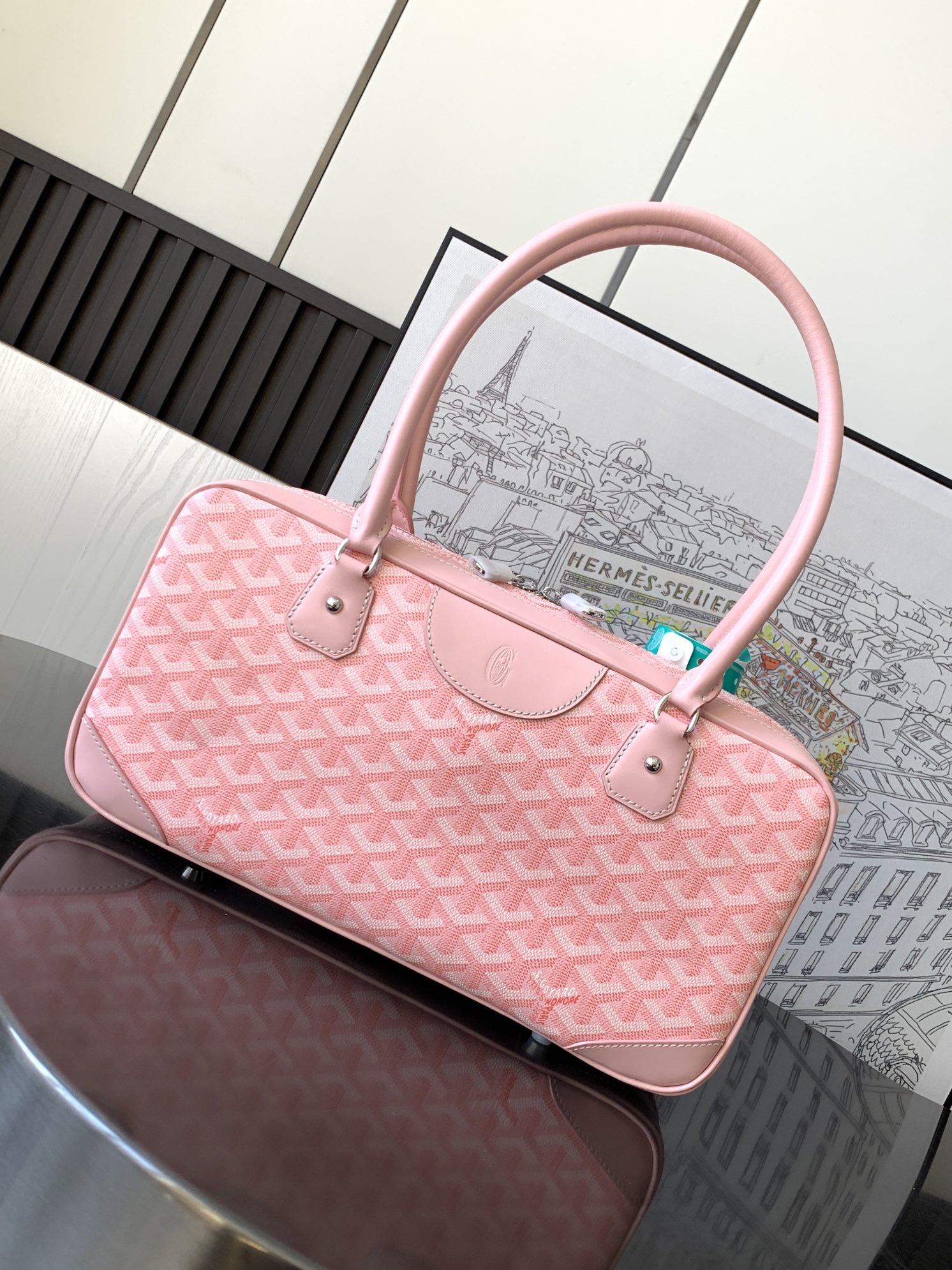 最高級ゴヤールスーパーコピー ゴヤールハンドバッグコピー アンティーク Coral AMBAS2MMLTY20CL20P レザー シルバー金具 - 画像 (8)