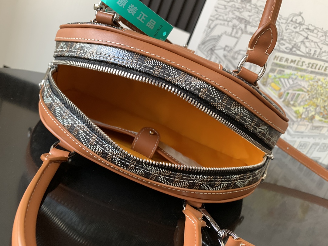 最高級ゴヤールスーパーコピー ゴヤールクロスボディバッグコピー アンティーク ブラウン ブラック VENDO2MINTY01CL03P レザー シルバー金具 - 画像 (3)