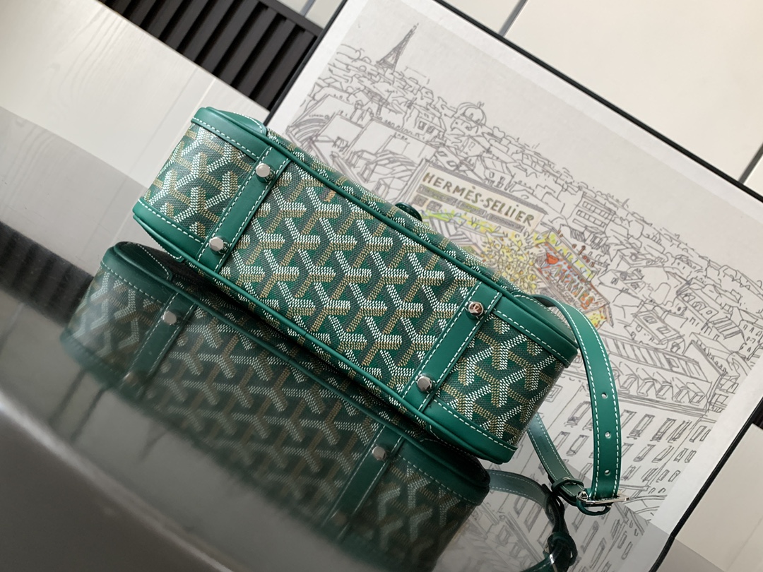 最高級ゴヤールスーパーコピー ゴヤールクロスボディバッグコピー アンティーク グリーン VENDO2MINTY09CL09P レザー シルバー金具 - 画像 (7)