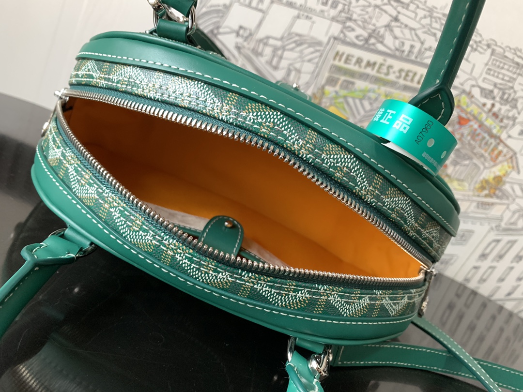 最高級ゴヤールスーパーコピー ゴヤールクロスボディバッグコピー アンティーク グリーン VENDO2MINTY09CL09P レザー シルバー金具 - 画像 (3)