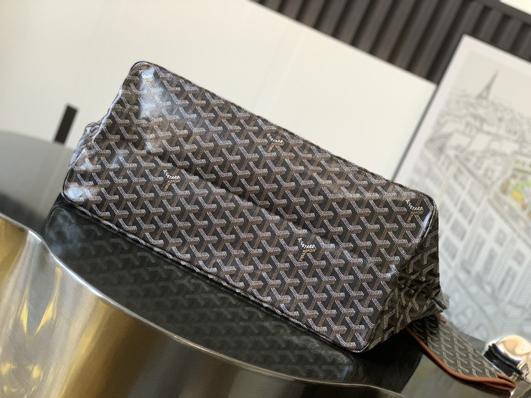 最高級ゴヤールスーパーコピー ゴヤールトートバッグコピー サン・ルイGM バッグ ブラウン ブラック STLOUIGMLTY01CL03P レザー シルバー金具 - 画像 (7)