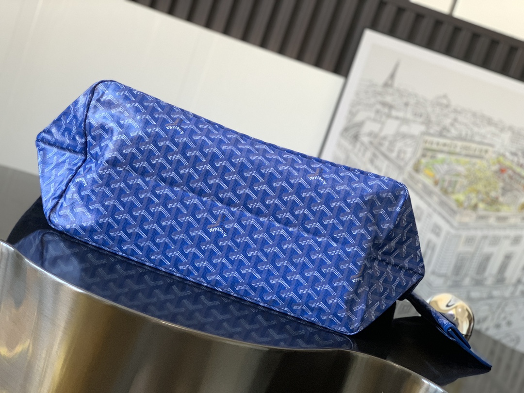 最高級ゴヤールスーパーコピー ゴヤールトートバッグコピー サン・ルイGM バッグ スカイブルー STLOUIGMLTY10CL10P レザー シルバー金具 - 画像 (7)