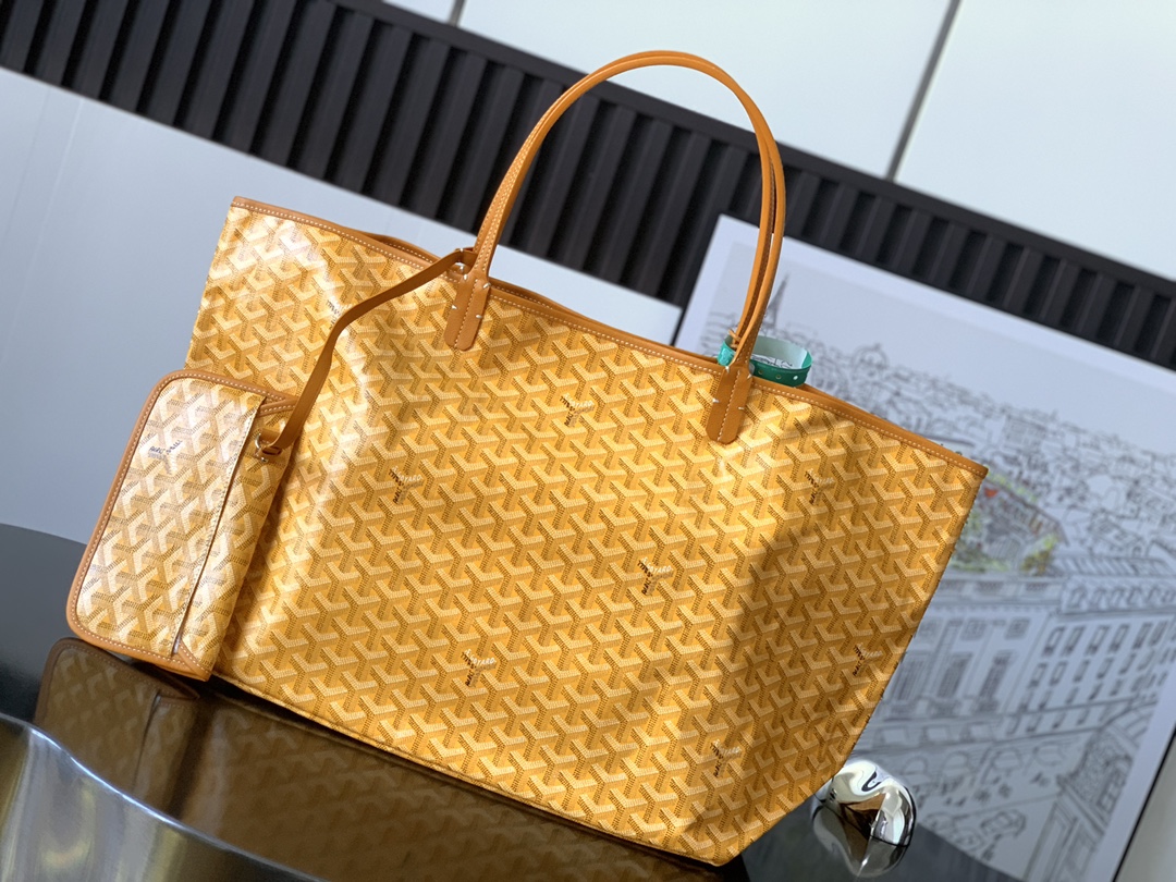 最高級ゴヤールスーパーコピー ゴヤールトートバッグコピー サン・ルイGM バッグ イエロー STLOUIGMLTY08CL08P レザー シルバー金具 - 画像 (8)