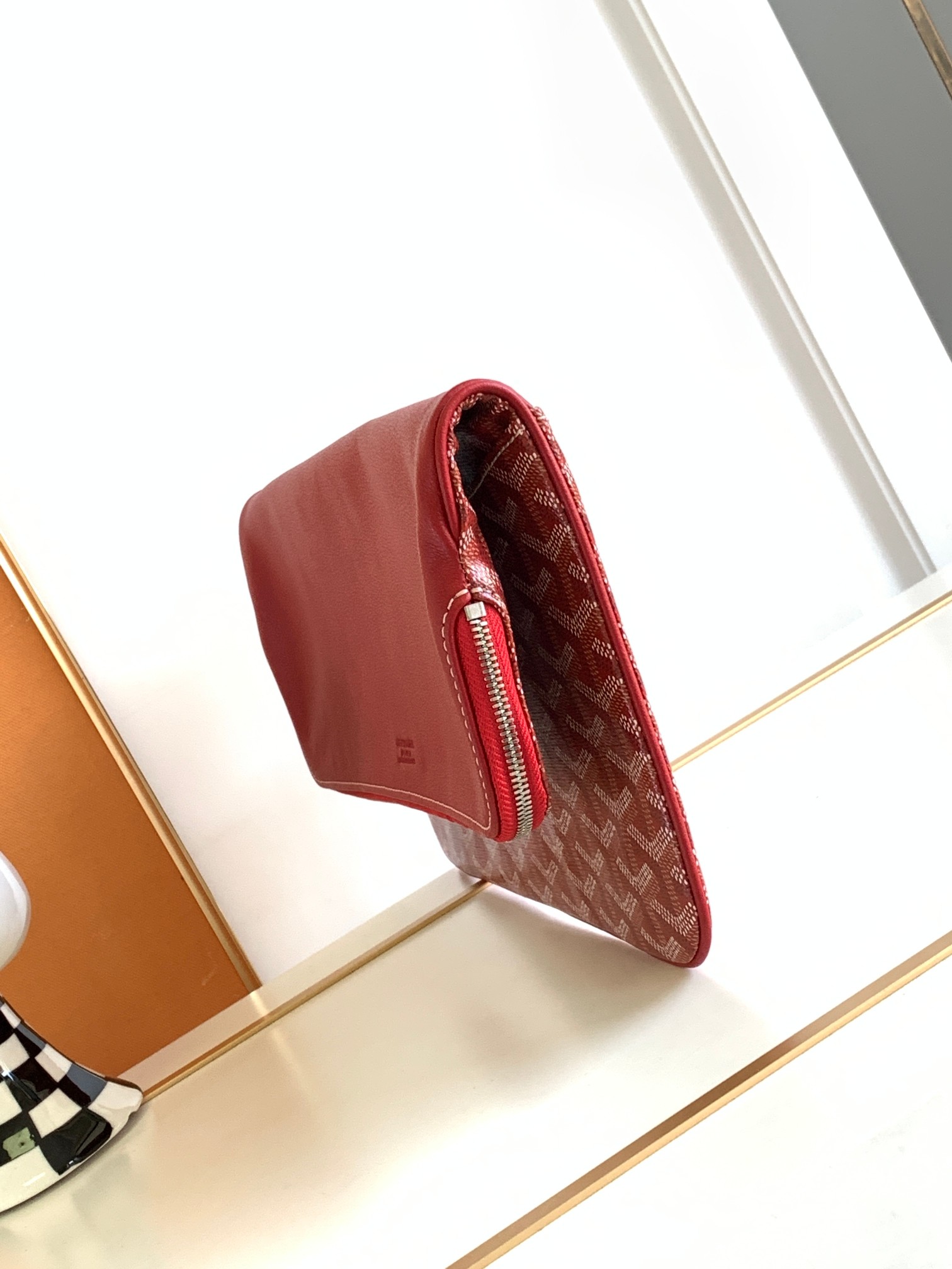 最高級ゴヤールスーパーコピー ゴヤールポーチコピー サン・マリーMMクラッチバッグ レッド STMARIMMLTY02CL02P レザー シルバー金具 - 画像 (8)