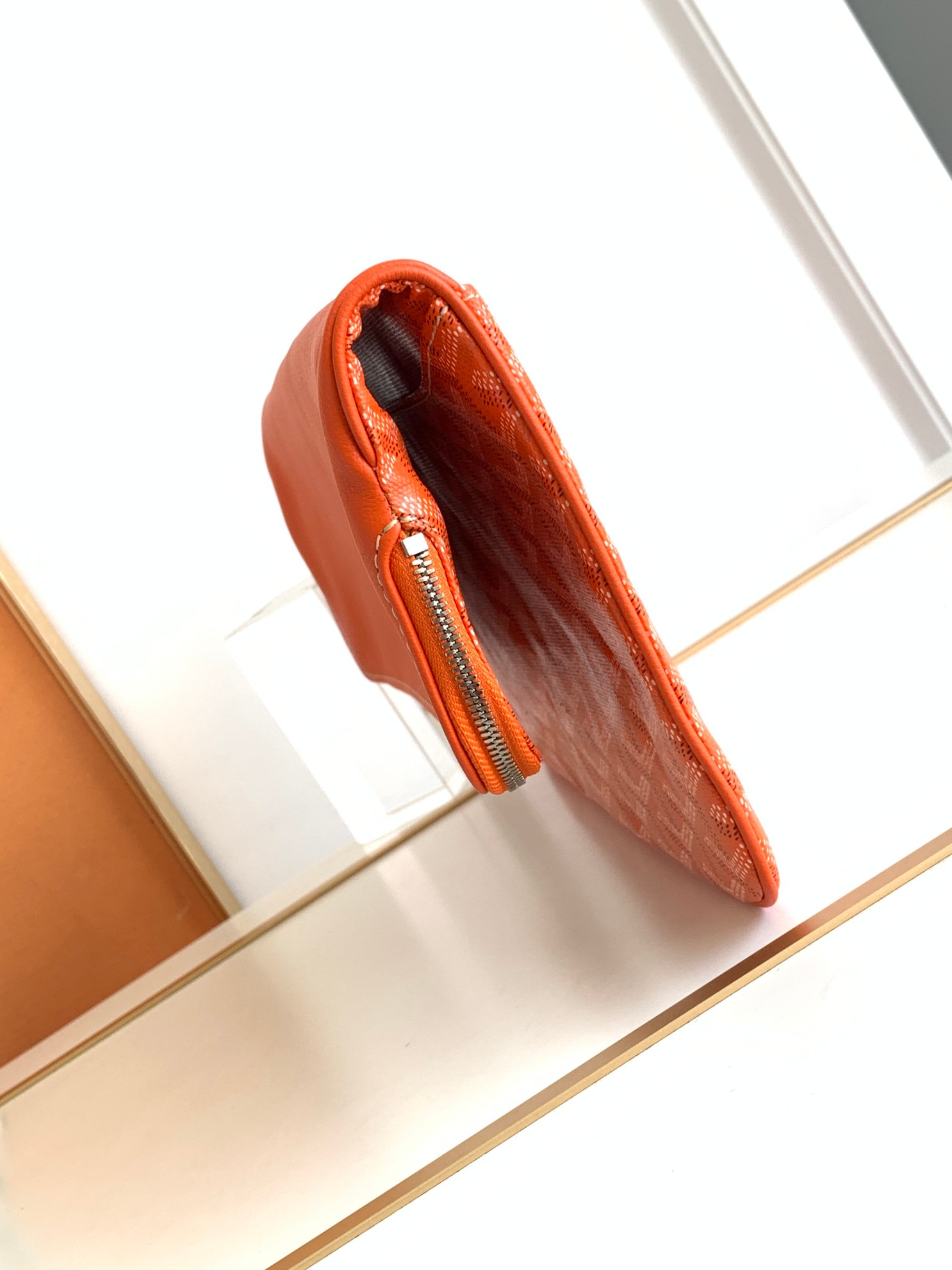 最高級ゴヤールスーパーコピー ゴヤールポーチコピー サン・マリーMMクラッチバッグ オレンジ STMARIMMLTY07CL07P レザー シルバー金具 - 画像 (7)
