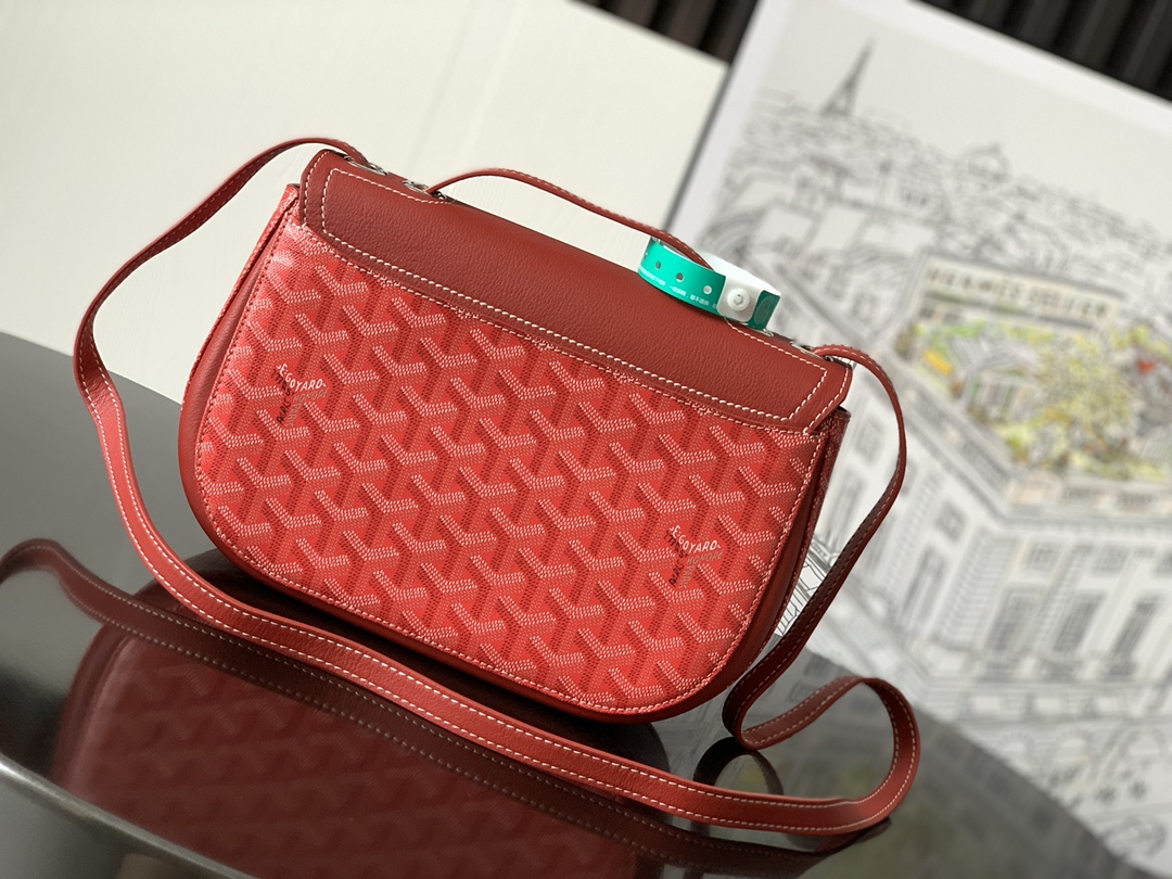 最高級ゴヤールスーパーコピー ゴヤールクロスボディバッグコピー 233バッグ レッド 233SH2PMLTY02CL02P レザー シルバー金具 - 画像 (8)