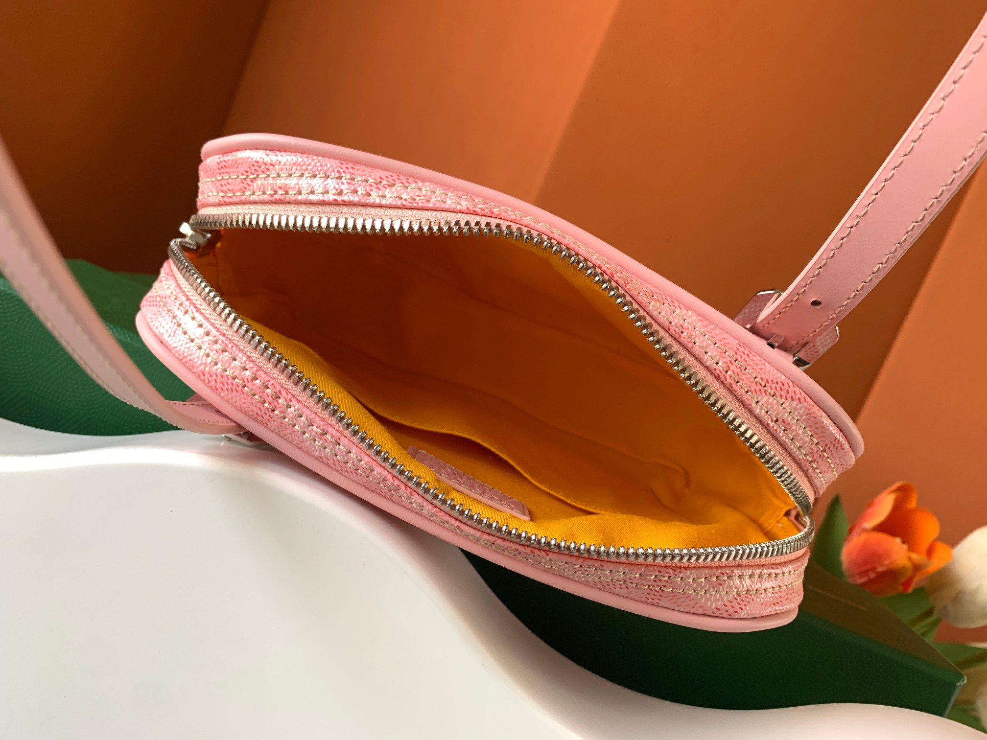 最高級ゴヤールスーパーコピー ゴヤールショルダーバッグコピー ヨナ PM Coral MINA08PMLTY20TY20P レザー シルバー金具 - 画像 (3)