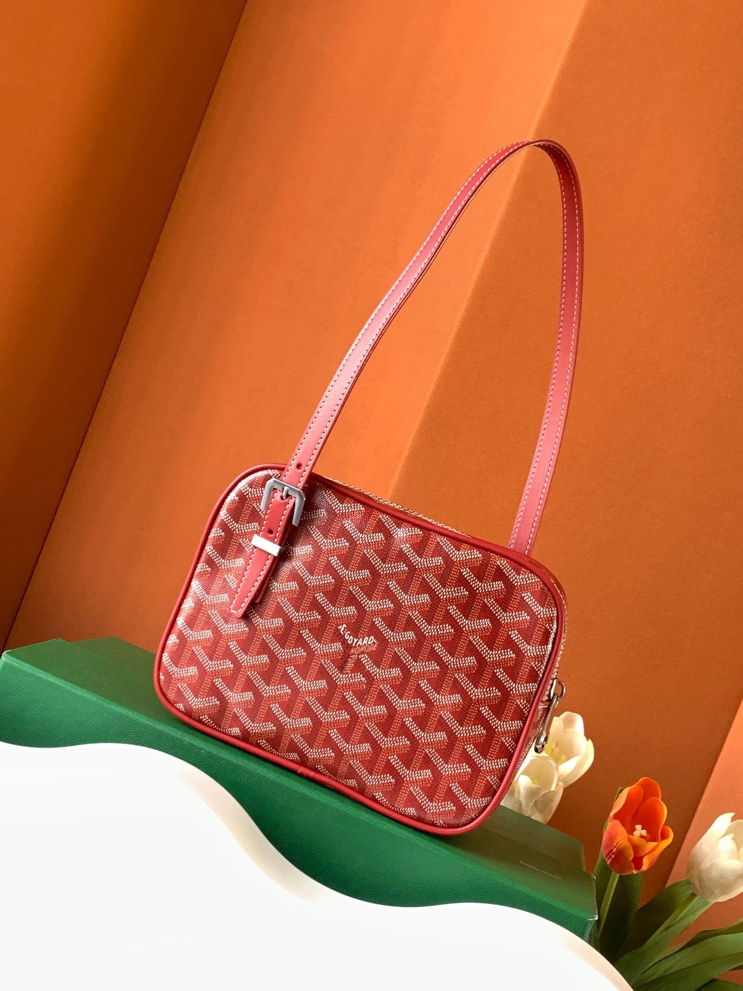 最高級ゴヤールスーパーコピー ゴヤールショルダーバッグコピー ヨナ PM レッド MINA08PMLTY02CL02P レザー シルバー金具 - 画像 (8)