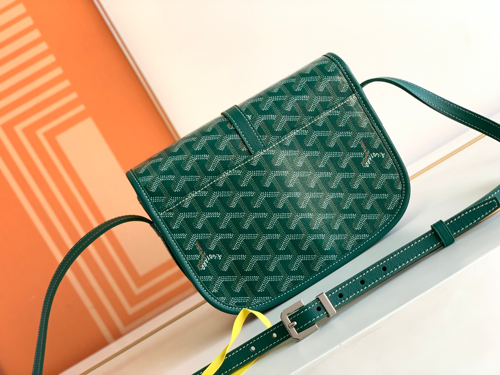 最高級ゴヤールスーパーコピー ゴヤールクロスボディバッグコピー ベルヴェデーレPM バッグ グリーン BELVE3PMLTY09CG09P レザー シルバー金具 - 画像 (7)