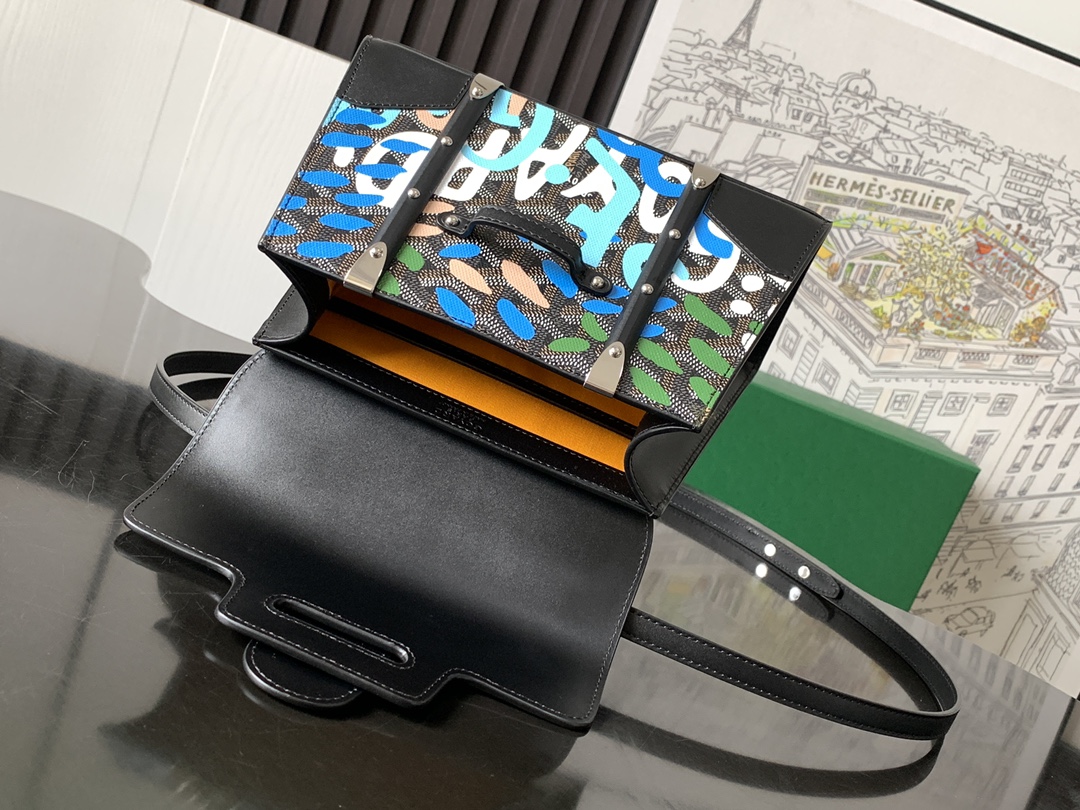 最高級ゴヤールスーパーコピー ゴヤールハンドバッグコピー サイゴン ミニ ストラクチャードバッグ スカイブルー SAIGOBMINTY10CL10P レザー シルバー金具 - 画像 (4)