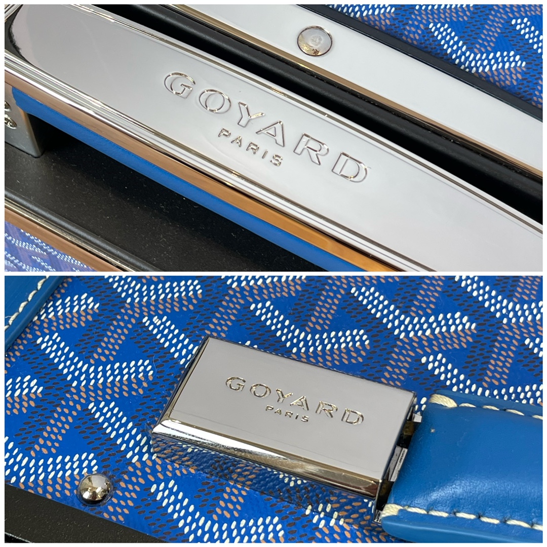 最高級ゴヤールスーパーコピー ゴヤールボストンバッグコピー トランクバッグ スカイブルー MANOI2PMLTY10CL10O レザー シルバー金具 - 画像 (5)