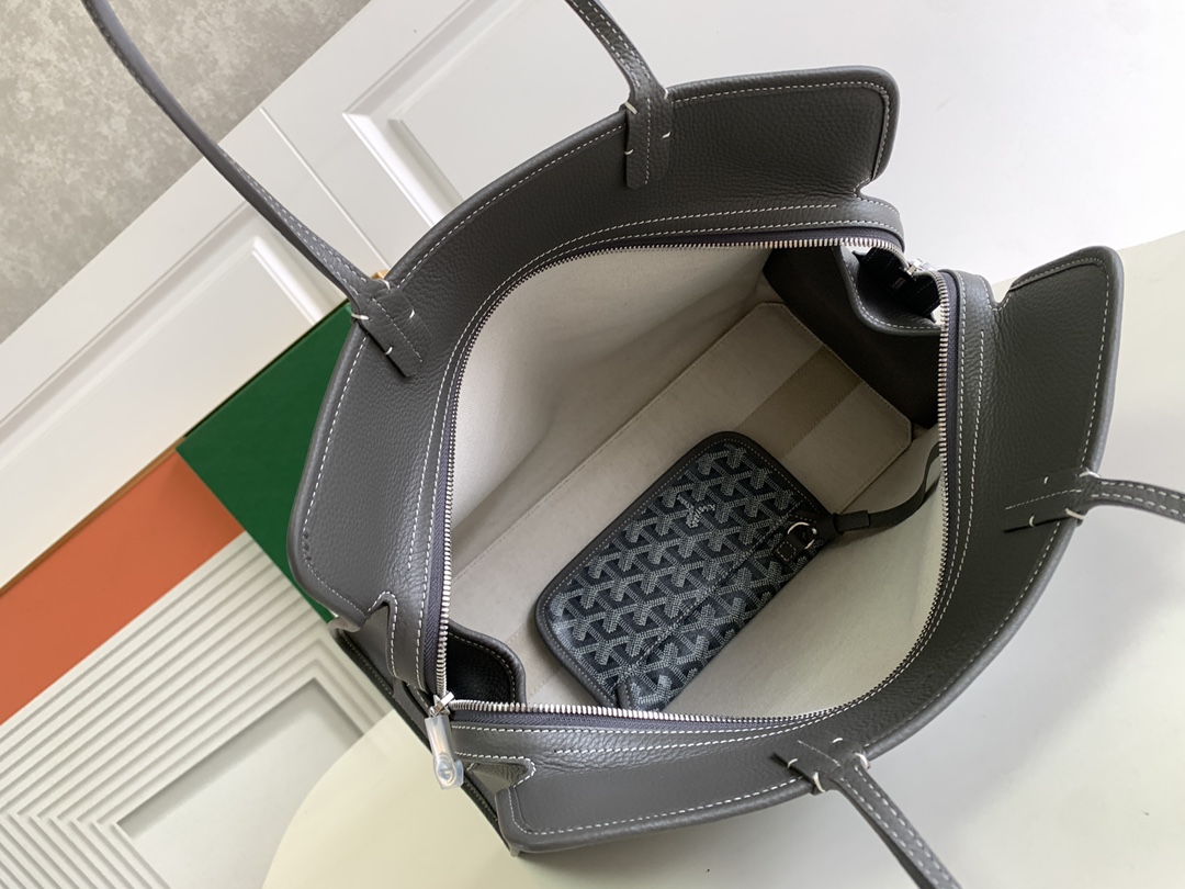 最高級ゴヤールスーパーコピー ゴヤールトートバッグコピー アーディPM バッグ グレー HARDY2PMLTY51CG51P レザー シルバー金具 - 画像 (3)