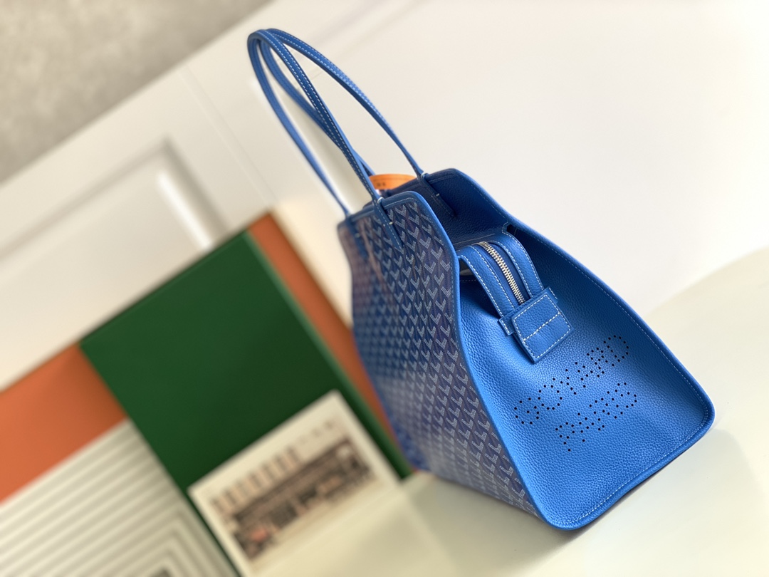 最高級ゴヤールスーパーコピー ゴヤールトートバッグコピー アーディPM バッグ スカイブルー HARDY2PMLTY10CG10P レザー シルバー金具 - 画像 (9)